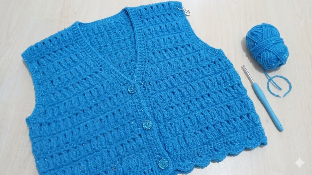 Kolay 2 sırada biten Yelek kol yaka kesimi Şal  İçin Örgü Modeli Knitting Crochet Tığ İşi Modeller 
