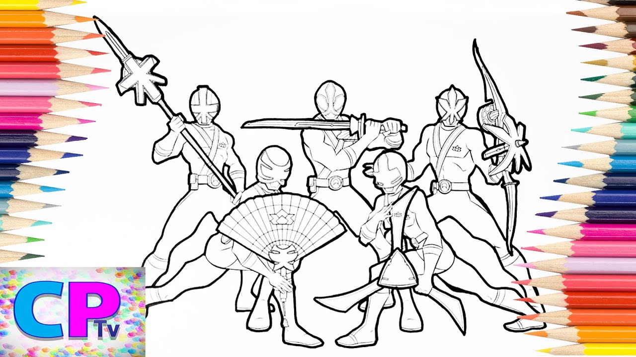 Power Rangers Samurai Coloring Pages,Mega Speed Coloring at The End of Video,NCS Music,Coloring Tv