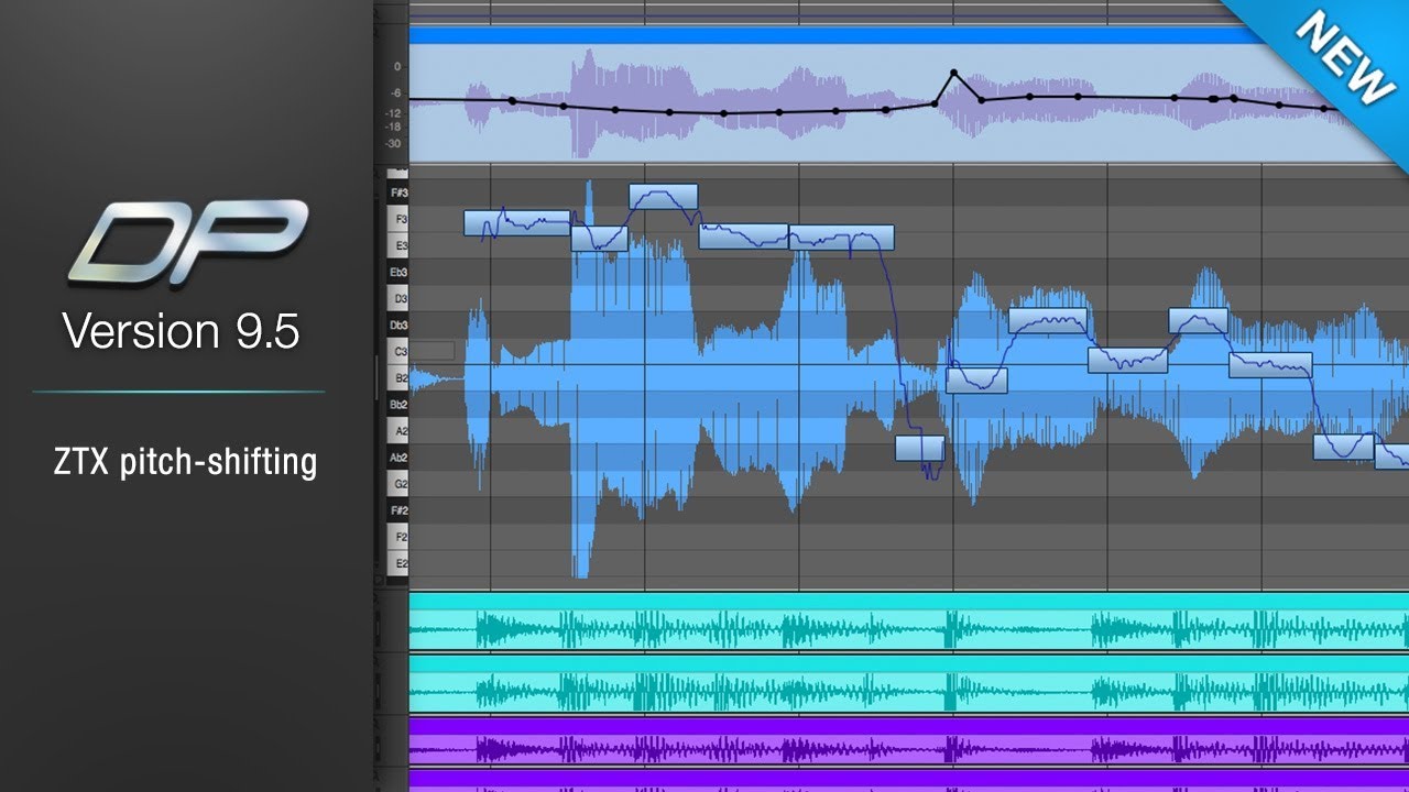 Digital Performer 9.5 ZTX PRO pitch-shifting technology