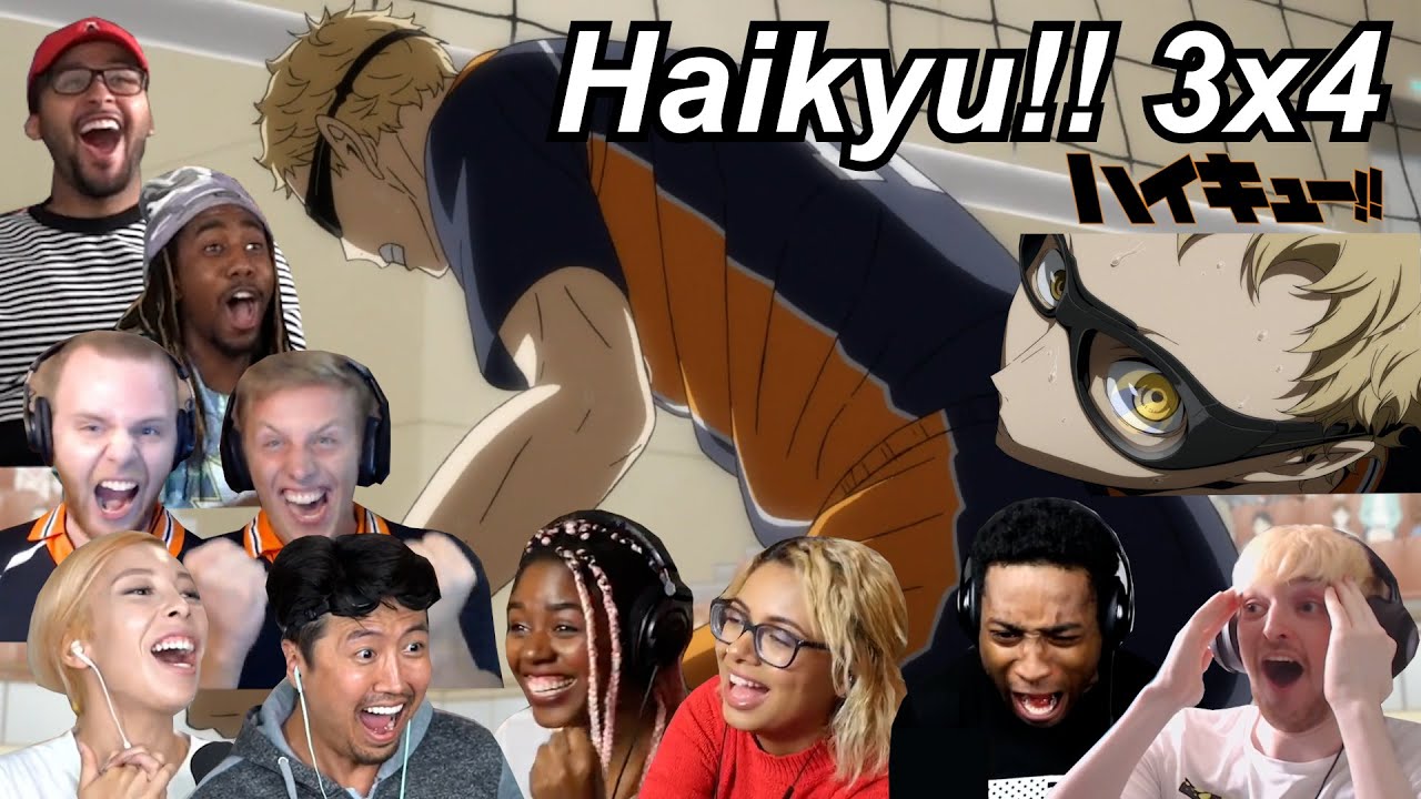 Haikyu!! 3x4 Reactions | Great Anime Reactors!!! | 【ハイキュー!!】【海外の反応】