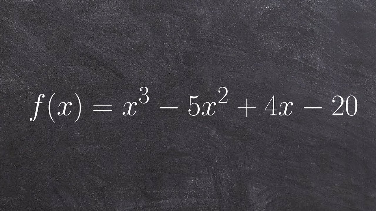 How to Use Synthetic Division and Factoring to Find All the Real and Complex Zeros