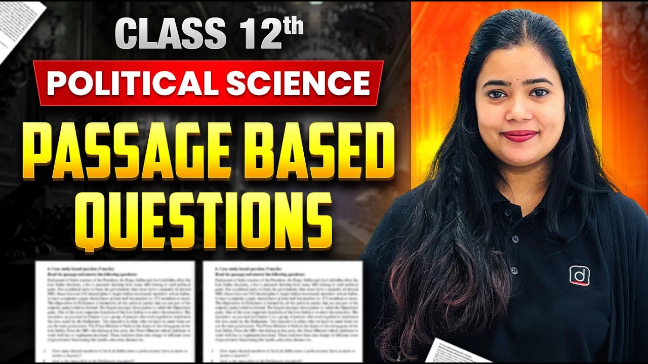 Class 12 Political Science Passage Based Questions | Board Exam 2026 | Anushya Ma'am
