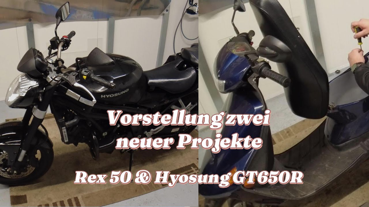 *69* Vorstellung zwei neuer Projekte - Rex 50 & Hyosung GT650R #hyosung #hyosunggt650r #werkstatt