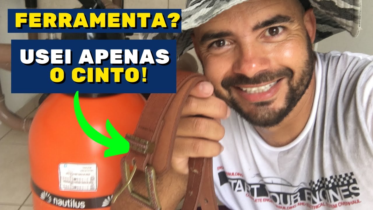 Como Trocar a Areia do Filtro da Piscina? [utilizei somente um cinto como ferramenta]