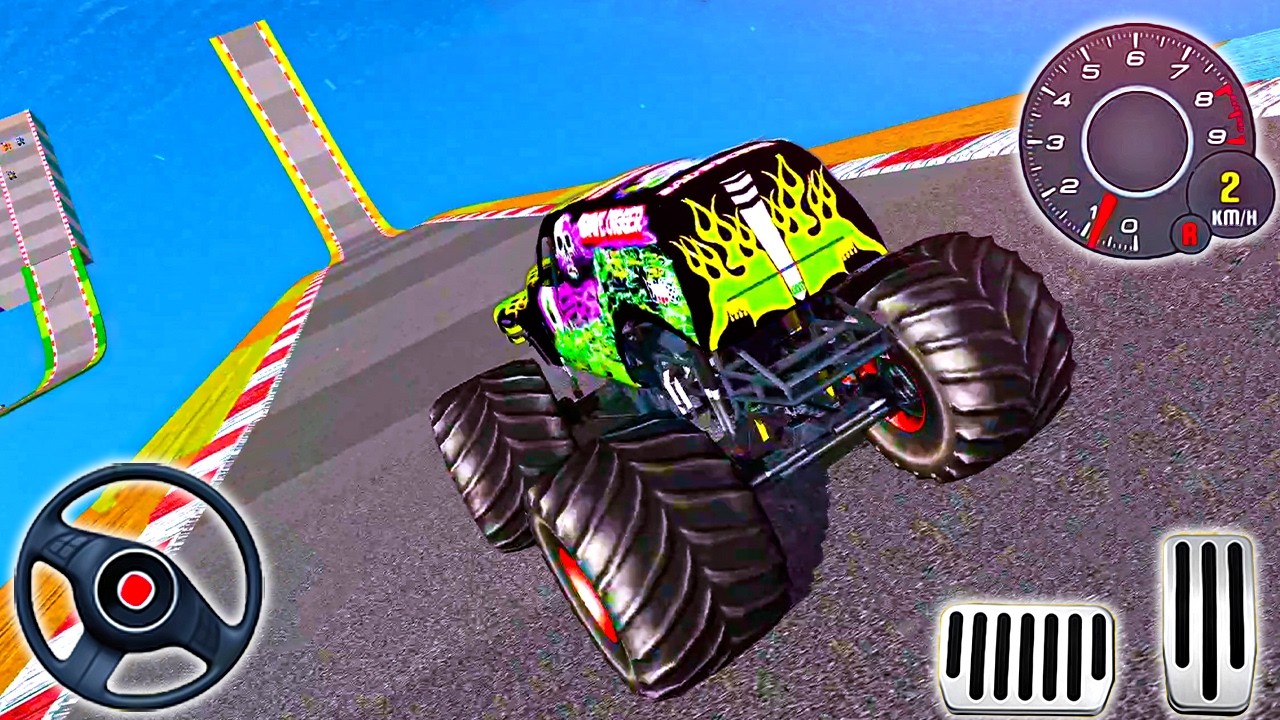 Monster Truck Mega Ramp Extreme Racing - Impossible GT Car Race Stunts - Android Gameplay
