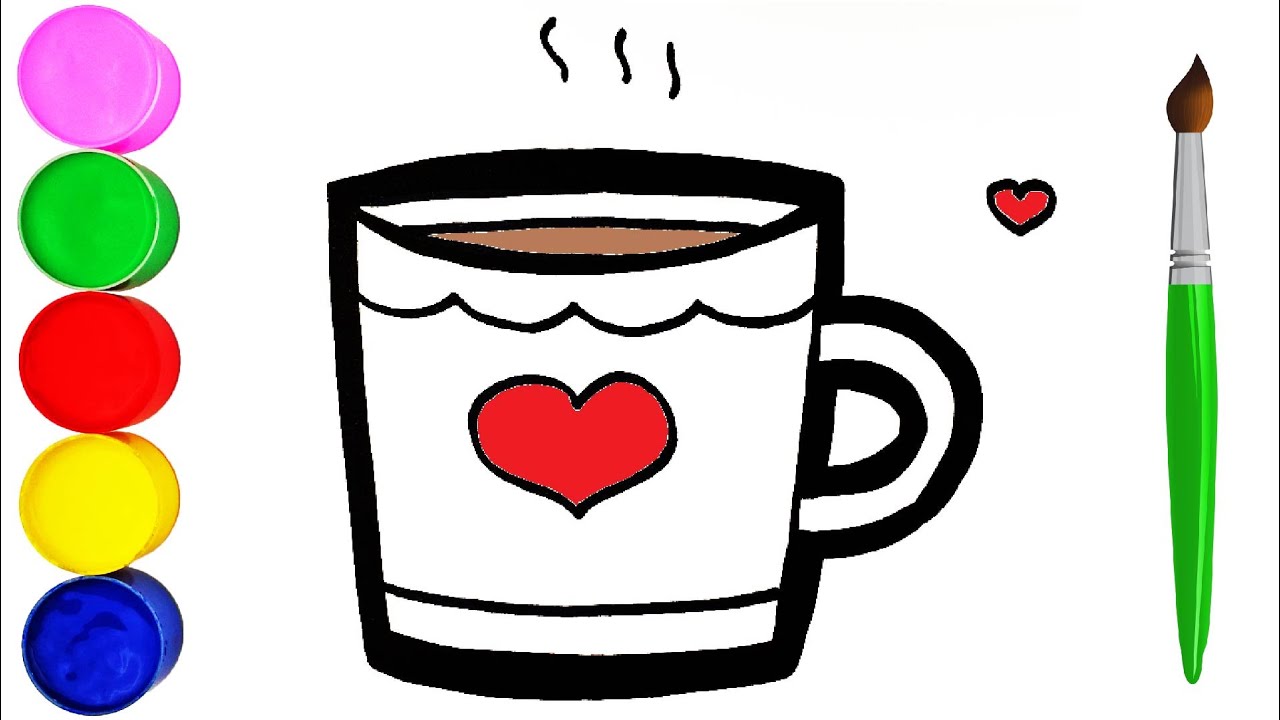 Tasse Zeichnen f&uuml;r Anf&auml;nger Malen f&uuml;r Kinder
