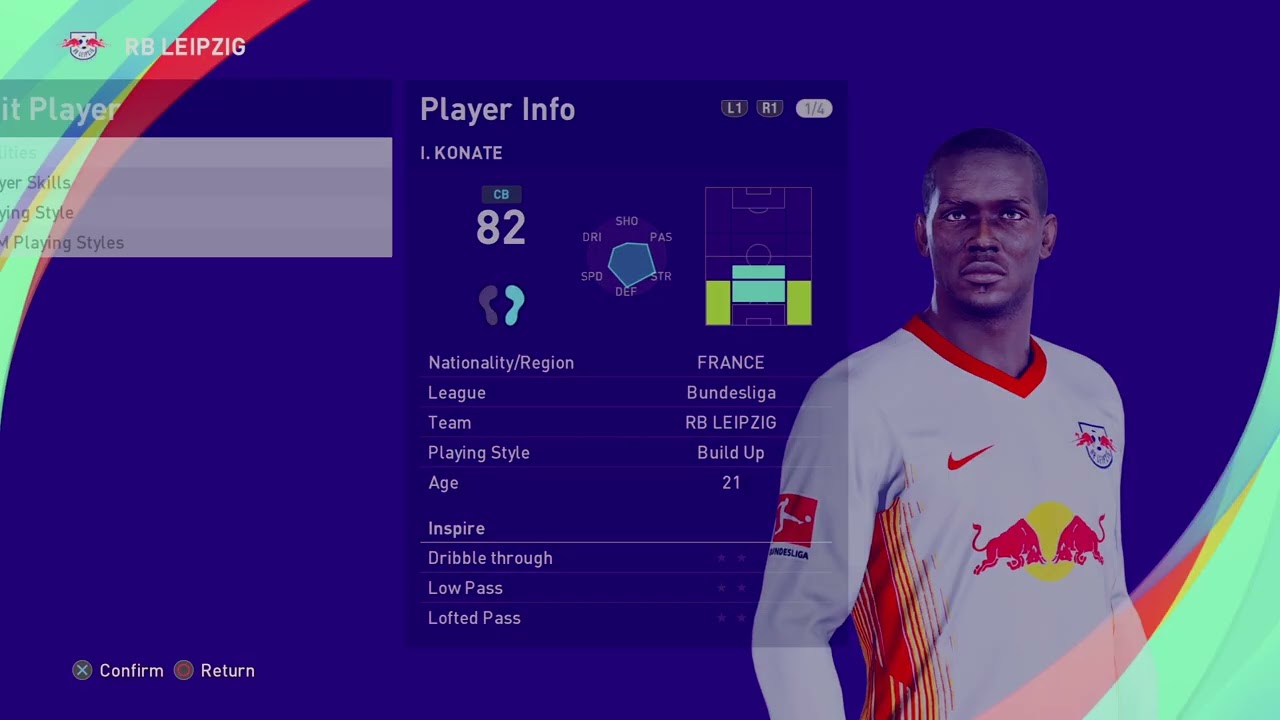 IBRAHIMA KONATE Base copy face  eFootball PES 2021 SEASON UPDATE