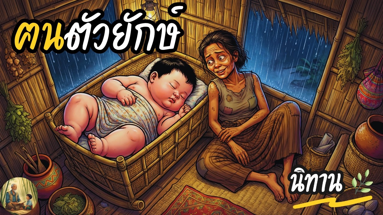 นิทาน | ฅนตัวยักษ์ | เด็กประหลาดเกิดจากท้องหญิงหม้ายผัวตาย แถมยังตัวโตกว่าเด็กทั่วไปถึง 3 เท่า..!!