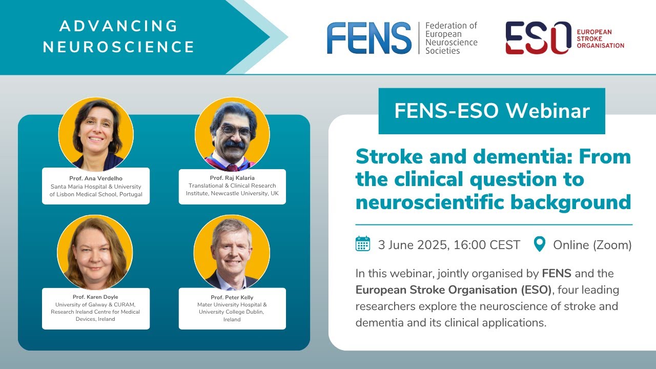 FENS-ESO Webinar: Stroke and dementia – From the clinical question to neuroscientific background