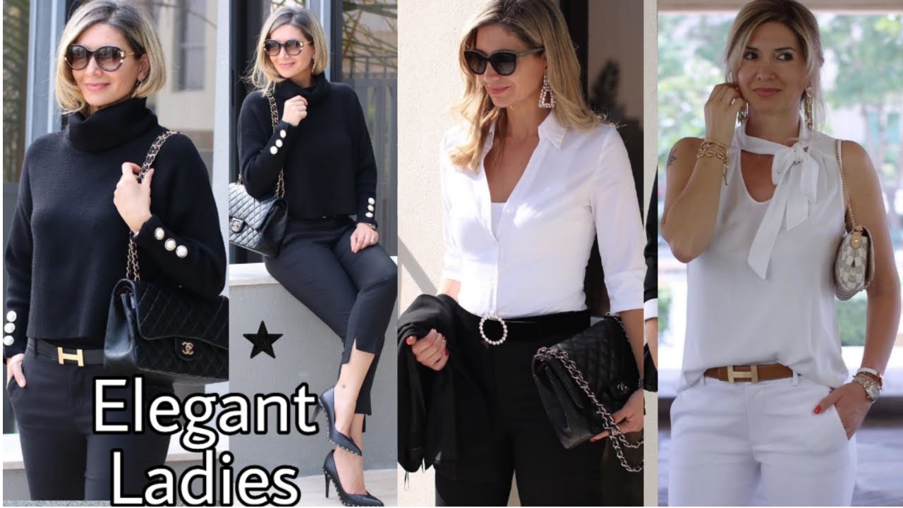 MODA ELEGANTE PARA SEÑORAS DE 40 AÑOS🖤 OUTFITS MODERNOS PARA MUJERES DE 40 AÑOS LOOKS ELEGANTES 2020