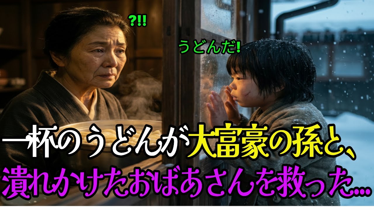 一杯のうどんが、87歳のおばあさんと正体不明の子どもを救った｜老後の物語｜感動ストーリー｜物語ラジオ｜オーディオブック｜
