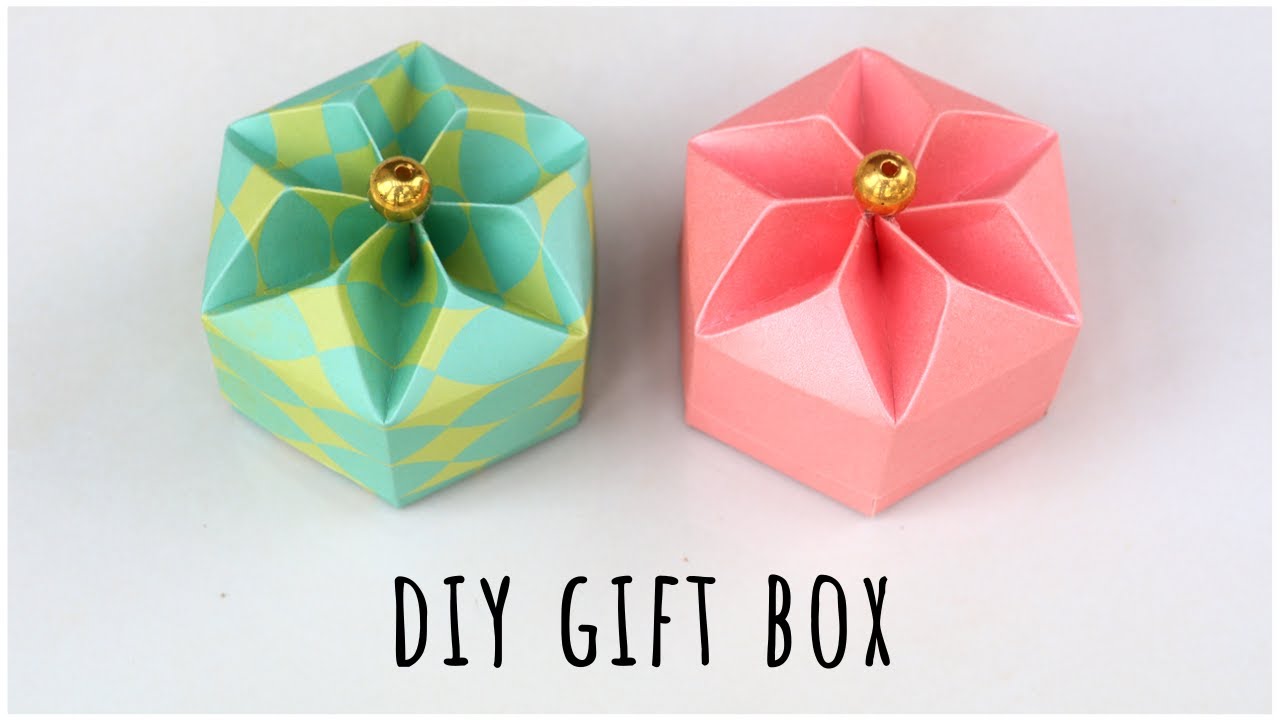 Hexagonal Gift Box Tutorial | How to Make Paper Gift Box with Lid
