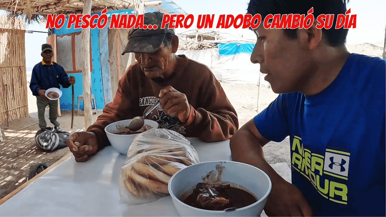 Aunque no pescó nada, el Tío Víctor terminó feliz con un buen adobo casero