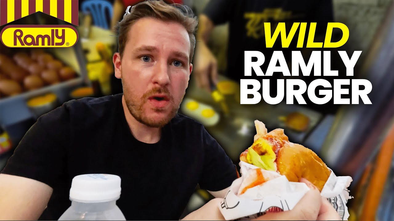 My First RAMLY BURGER 🇲🇾 Kuala Lumpur, Malaysia STREET FOOD