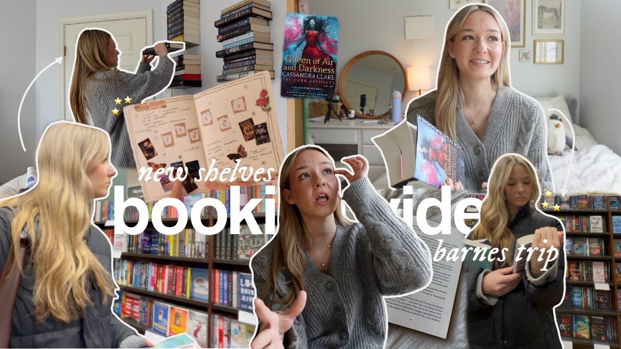 bookish video⭐️ (book shopping, new shelves, reading journal)