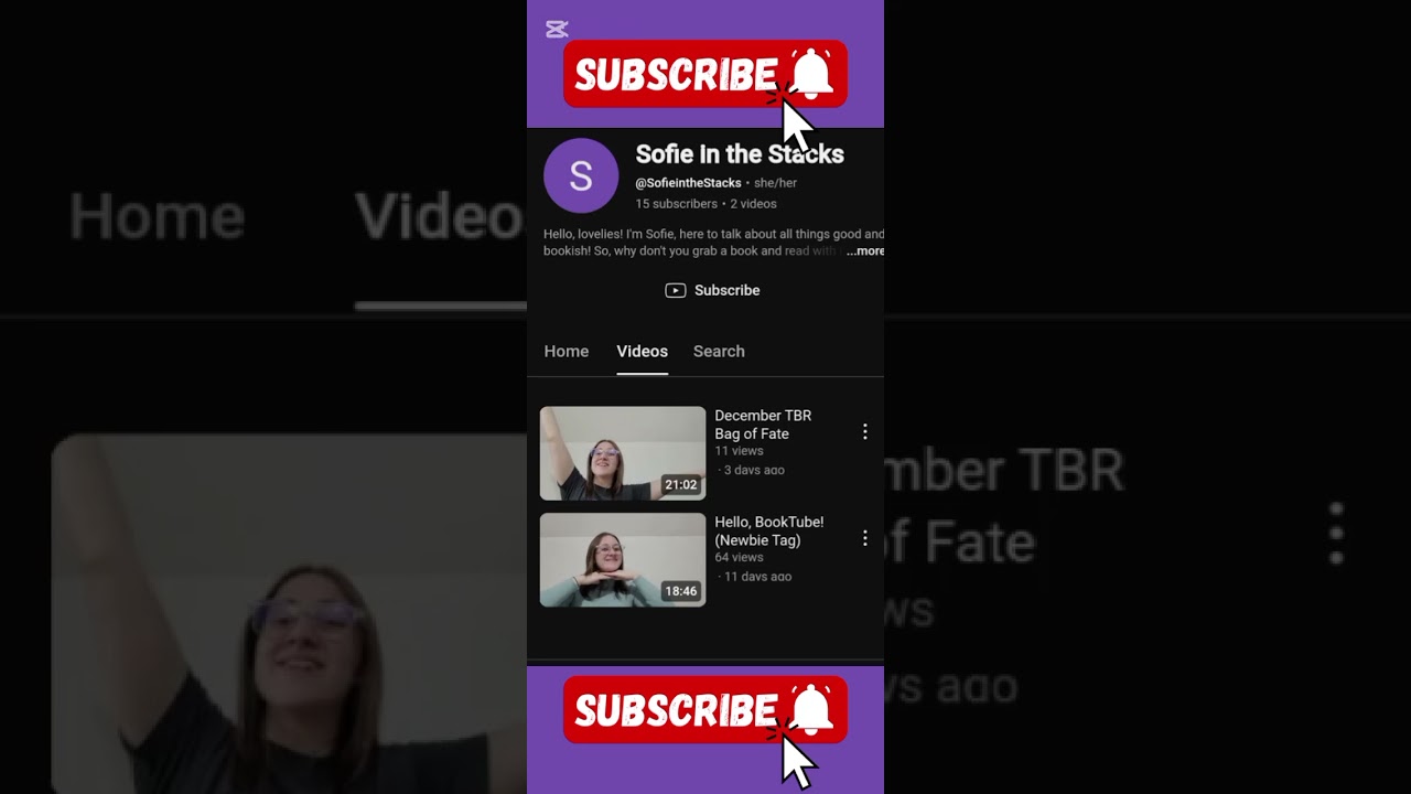 Sofie in the Stacks Authortube Artist Bookish Community