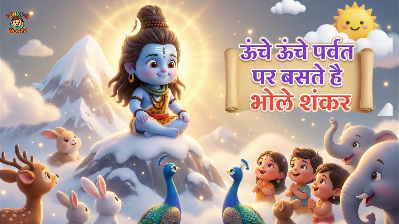  Uche Uche Parvat Par Baste Hain Bhole Nanhe Shankar | नन्हे भोले शंकर | Kids Bhajan | FunKids World