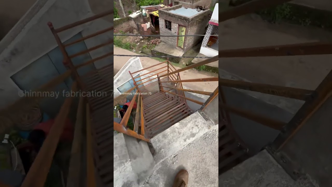 Metal stairs design #staircasedesign