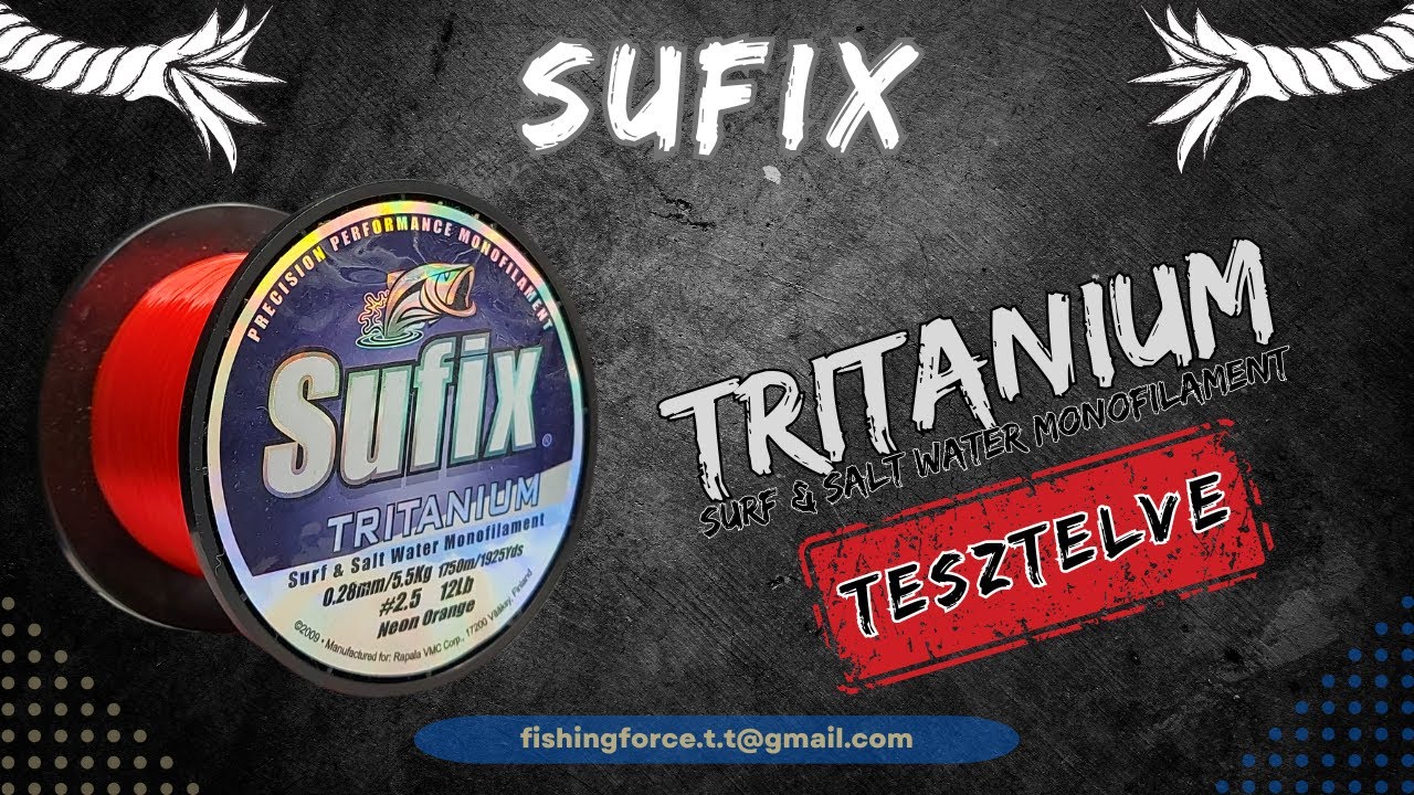 Sufix Tritanium 0,28mm 5,50kg monofil horgász zsinór teszt#horgászat #monofil #sufix #rapalafishing