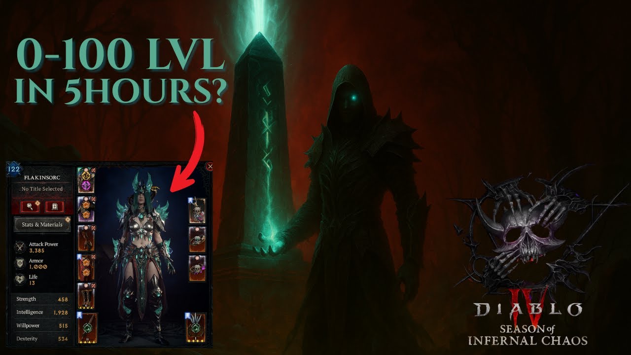The FASTEST Way to Level in Diablo 4 Season 10 (0-100 in 5 Hours)