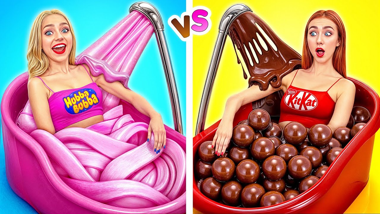 Guma Balonowa vs Czekoladowe Jedzenie Wyzwanie | Niesamowite Przepisy Kuchenne od Multi DO Challenge
