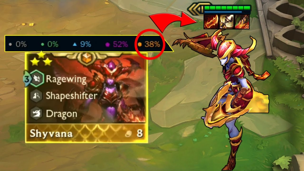 3 Star Shyvana with Death's Defiance and Goldmancer TFT Set 7.5