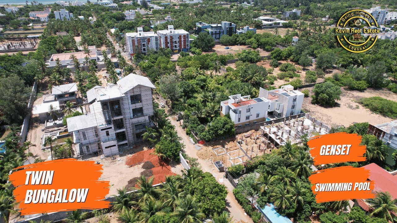 ID 2365 - Luxury Twin Bungalow For Sale in ECR ||Mirror House ||6CCP||Swimming Pool ||Genset||