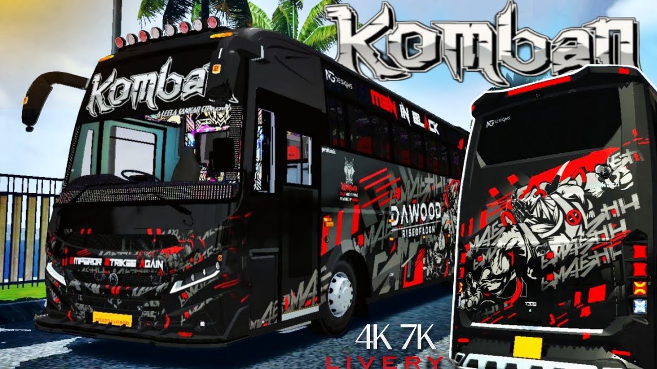 🛑NEW KOMBAN DAWOOD💣⚠️||4K 7K LIVERY💀||ZEDASTRA BS6 BUS MOD||BUS SIMULATOR INDONESIA #bussid #mods 