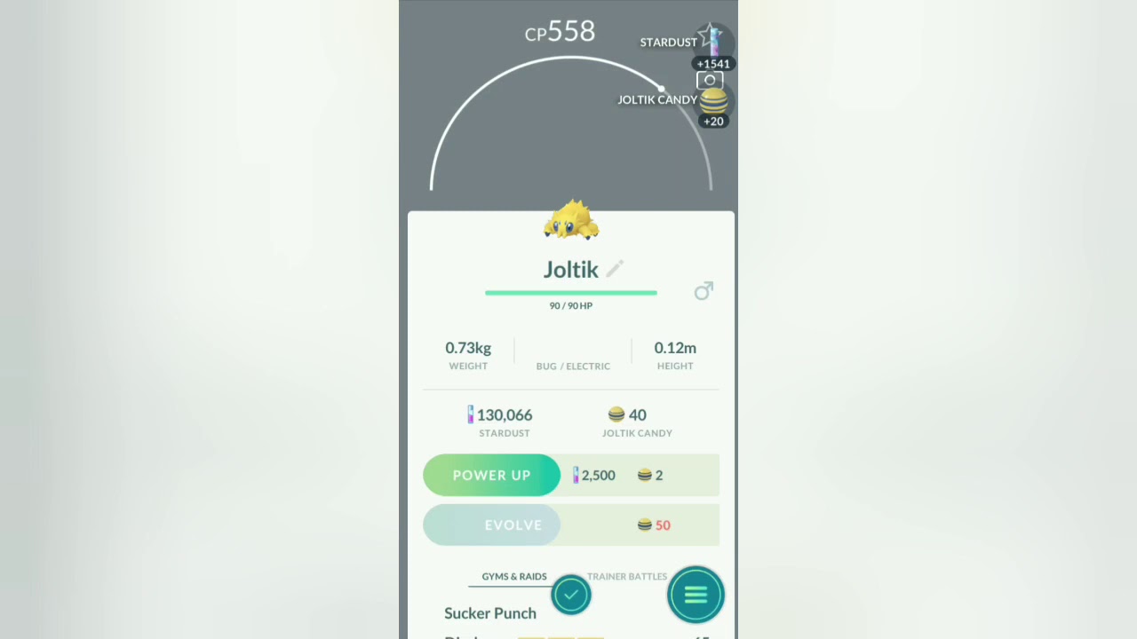 Hatching a joltik from a 5km egg