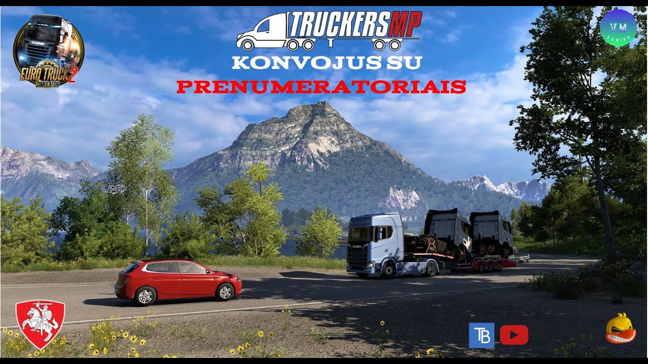 ETS2 # TruckersMP Konvojus Su Prenumeratoriais!!!