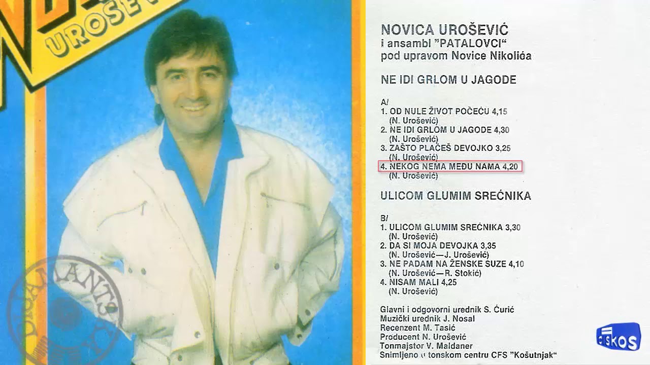 Novica Urosevic - Nekog nema medju nama - (Audio 1986)