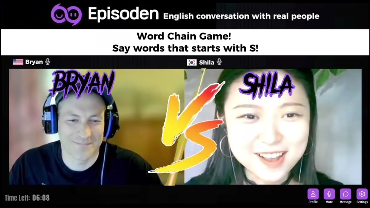 Native speaker vs Korean English teacher - Word chain competition!
