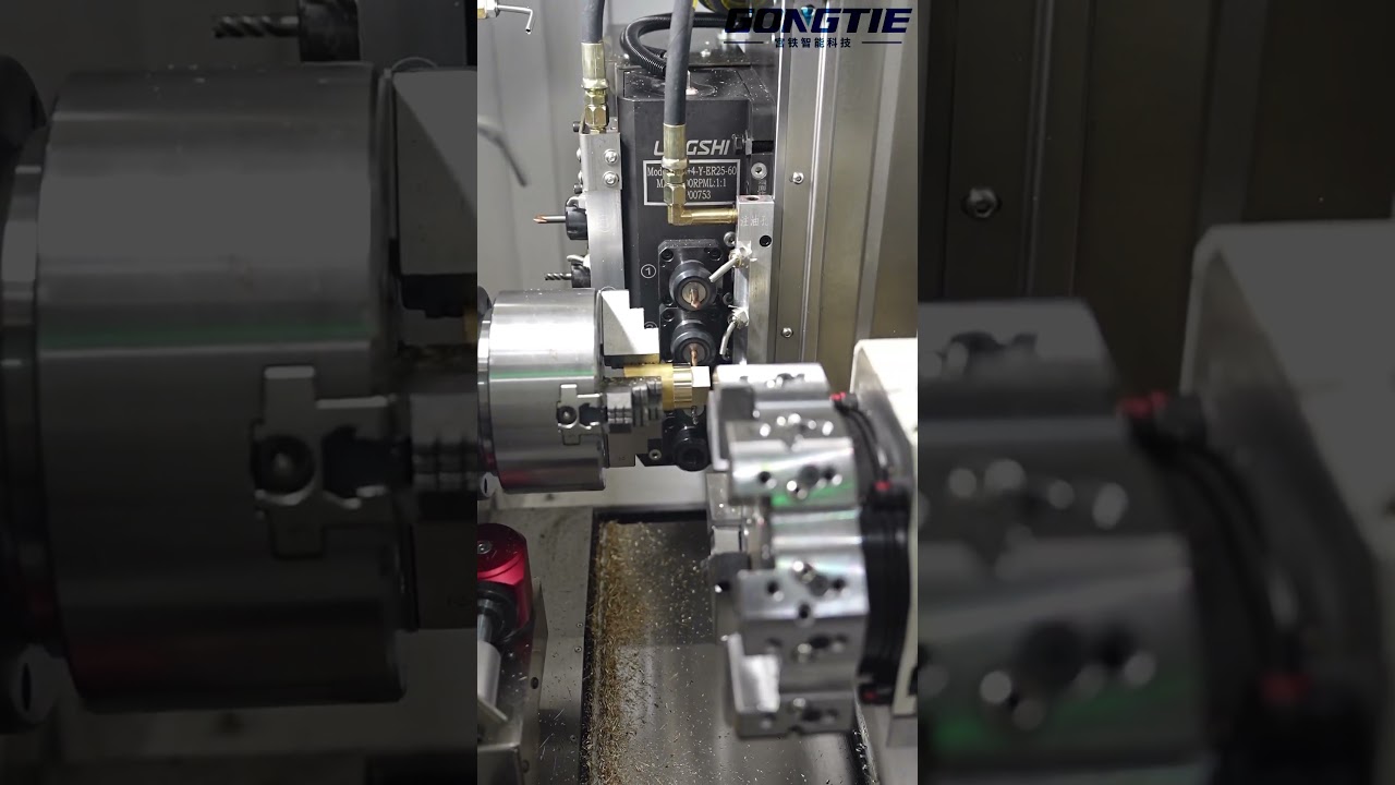 4+4 live tools with Y axis, maximized turning milling center #cncmill #machine #cnc #manufacturing
