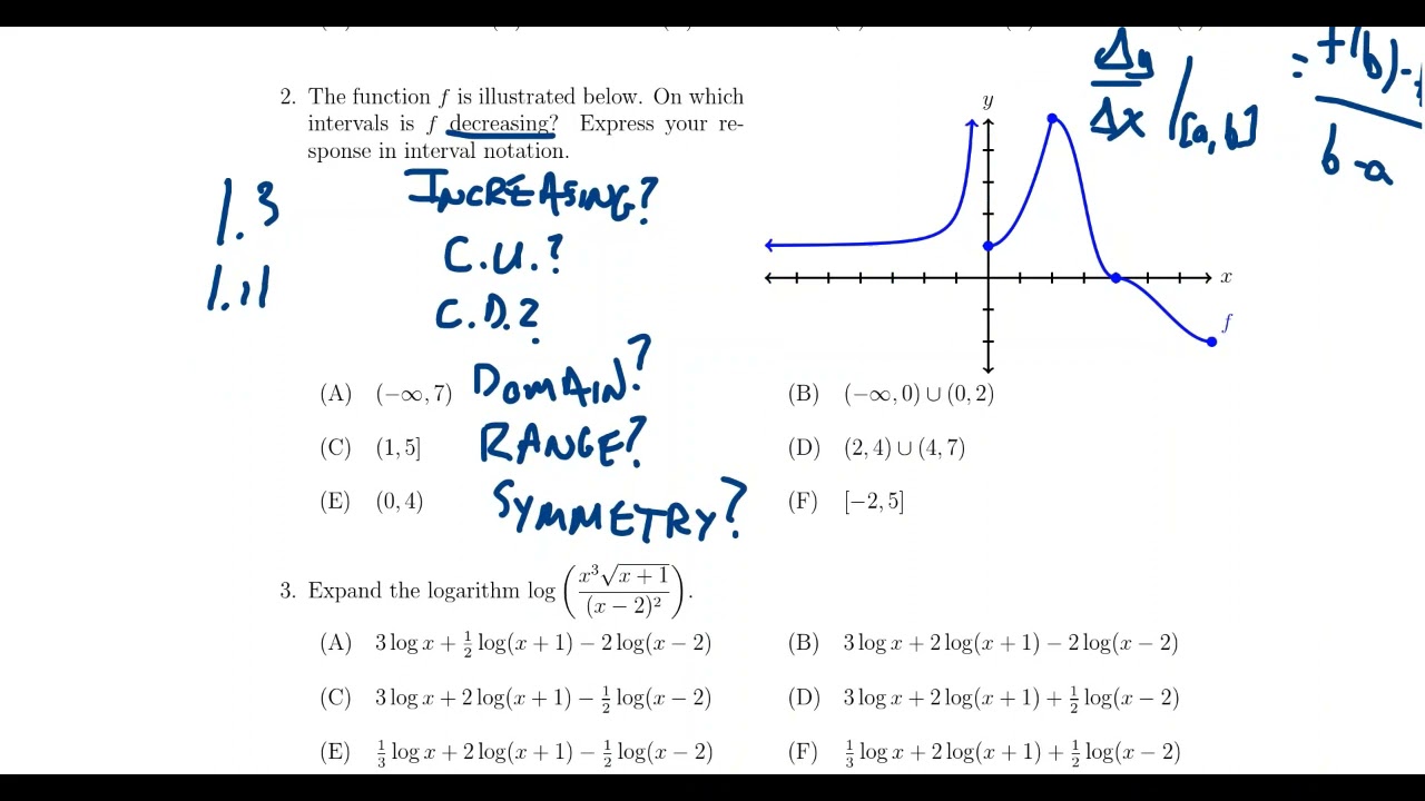 Math 1050 - Final Exam Review