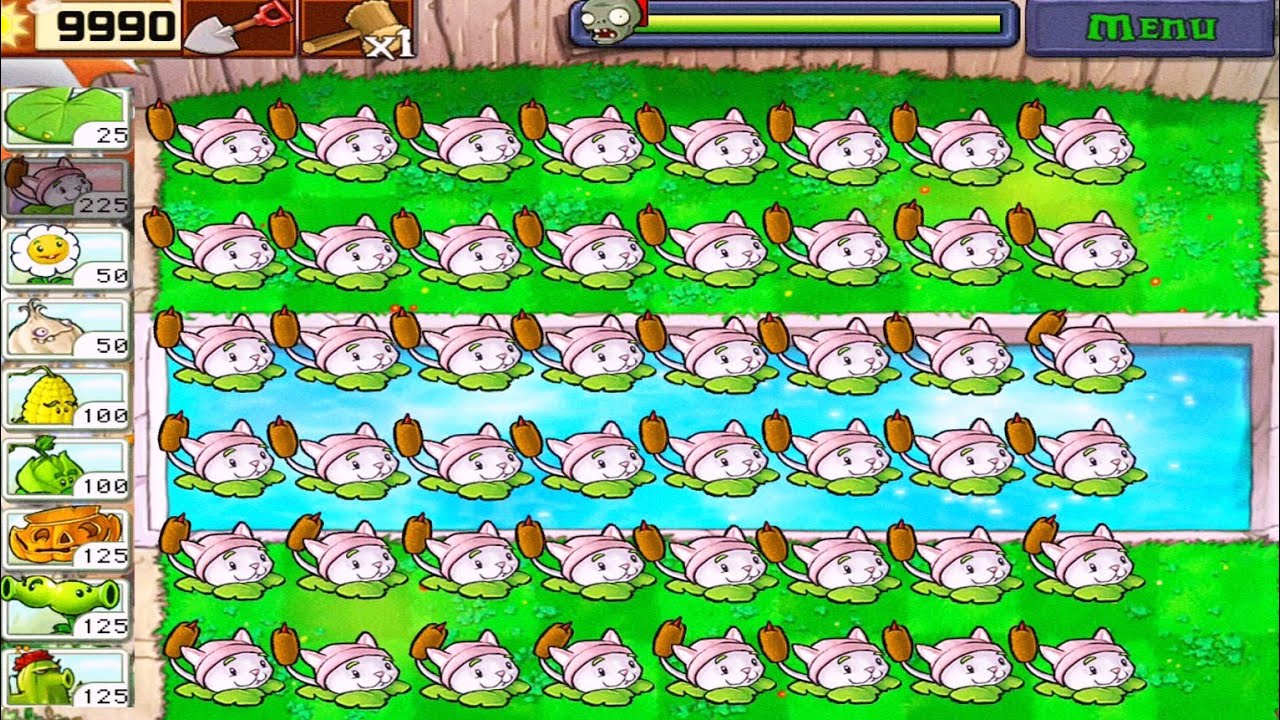 99 Cattail vs 99 Zombies | Last Stand Endless • Full Walkthrough HD [ 1080p ] • Plants vs Zombies