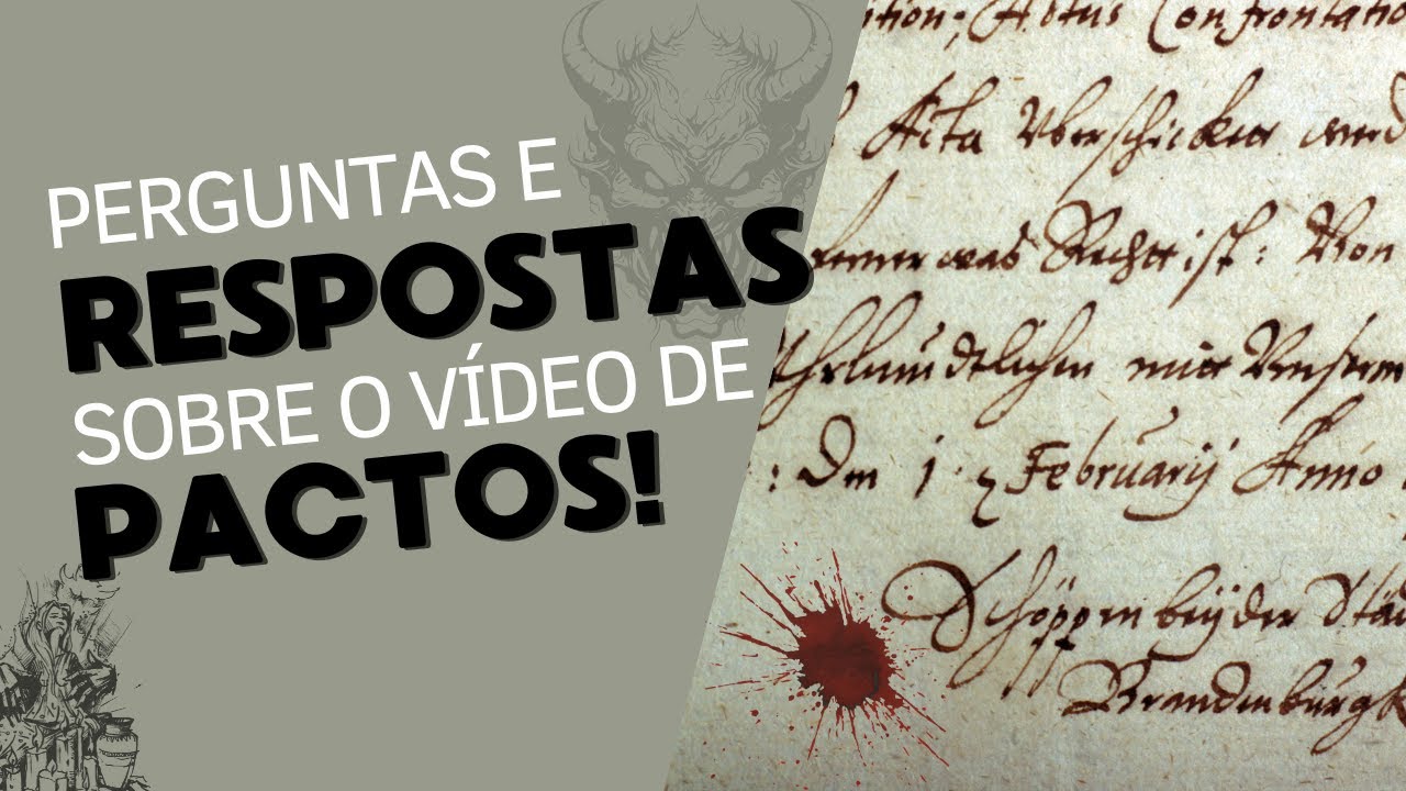 Respondendo as dúvidas do vídeo de pactos!