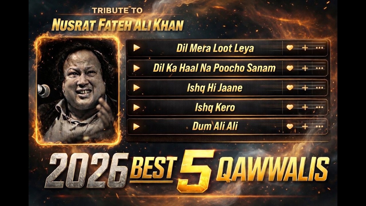 2026 Best 5 Qawwalis | Tribute to Nusrat Fateh Ali Khan | Soulful Sufi Qawwalis | Sufi Music