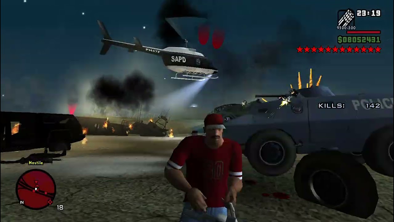GTA San Andreas | San Fierro & Las Venturas Crazy Rampage + Twelve Star Wanted Level Escape #6