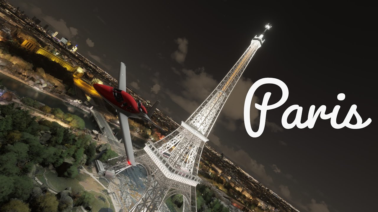 Night Flight Above Paris | Chill Cockpit Experience | MSFS 2024 PS5