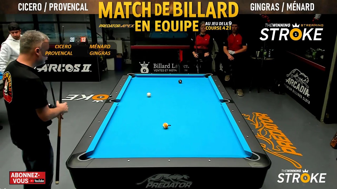 Match en Équipe : J.CICERO / P.PROVENCAL  VS V.MÉNARD / S.GINGRAS