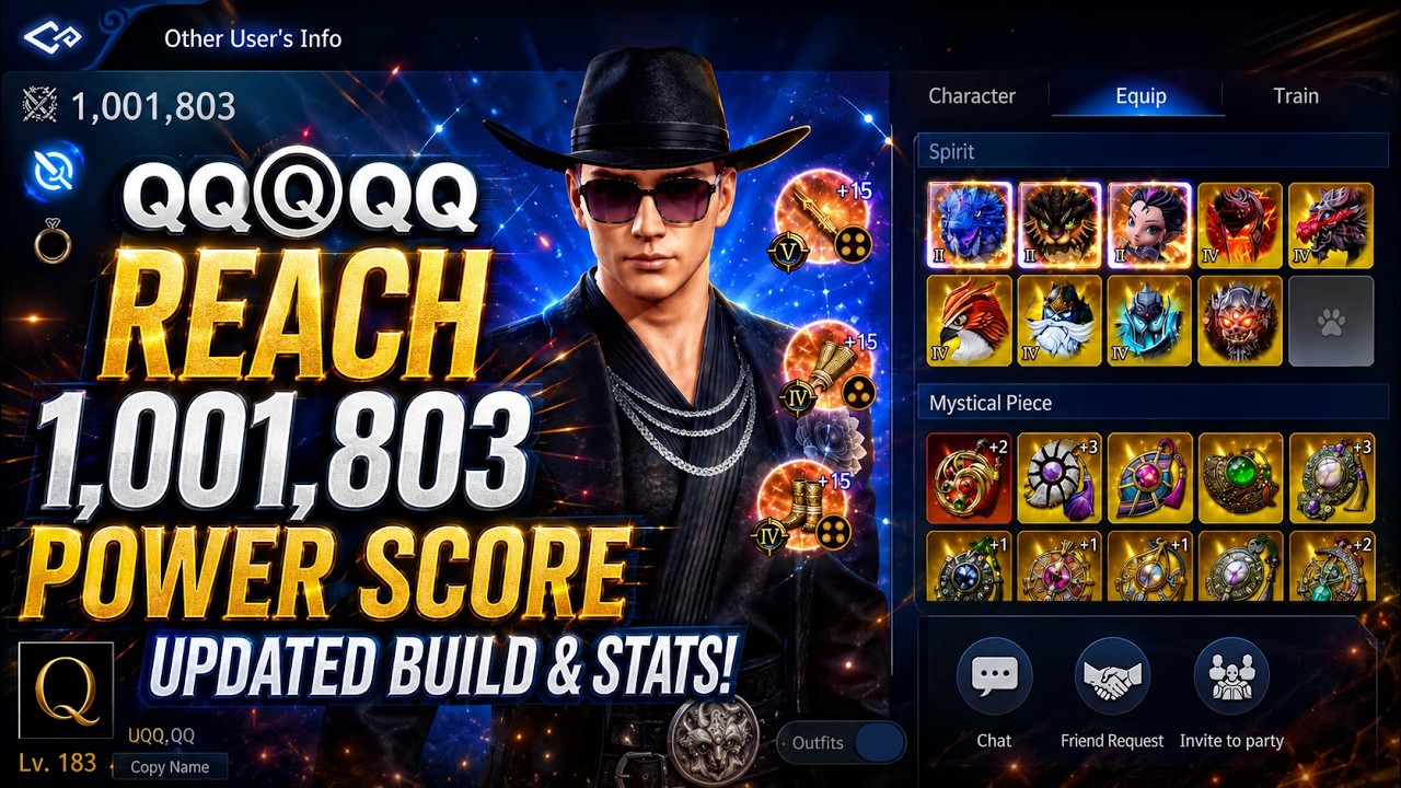 QQⓆQQ достиг 1 миллиона очков силы в MIR4 GLOBAL! Первый номер, выше всех!
