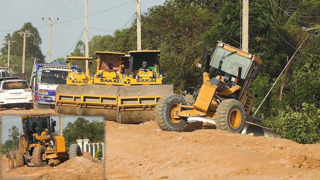 Building Foundation Roads: A Step-by-Step Red Soil Mixing & Pushing Process By Road Making Machinery