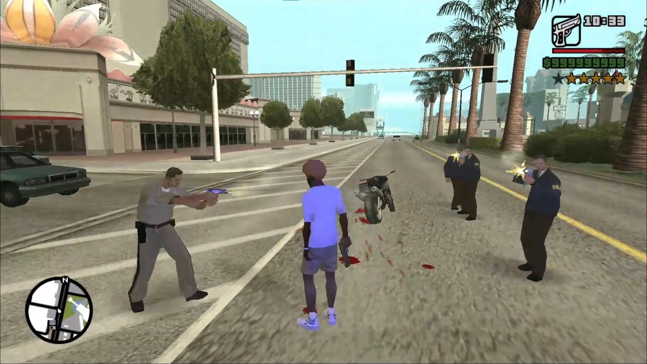GTA SAN ANDREAS - CJ vs Police and Army Military - Six Stars