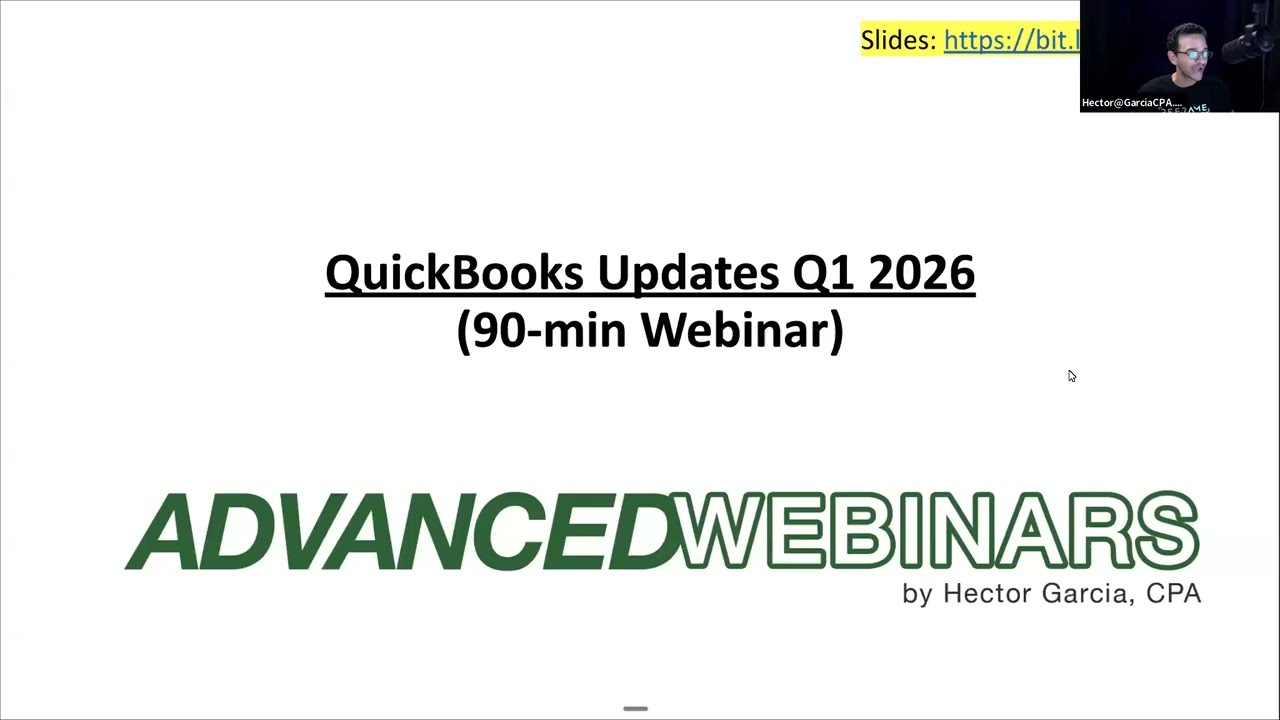 QuickBooks Online: 2026 Q1 Updates by Hector Garcia, CPA