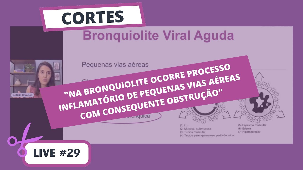 Corte live #29: Fisiopatologia da bronquiolite viral aguda.