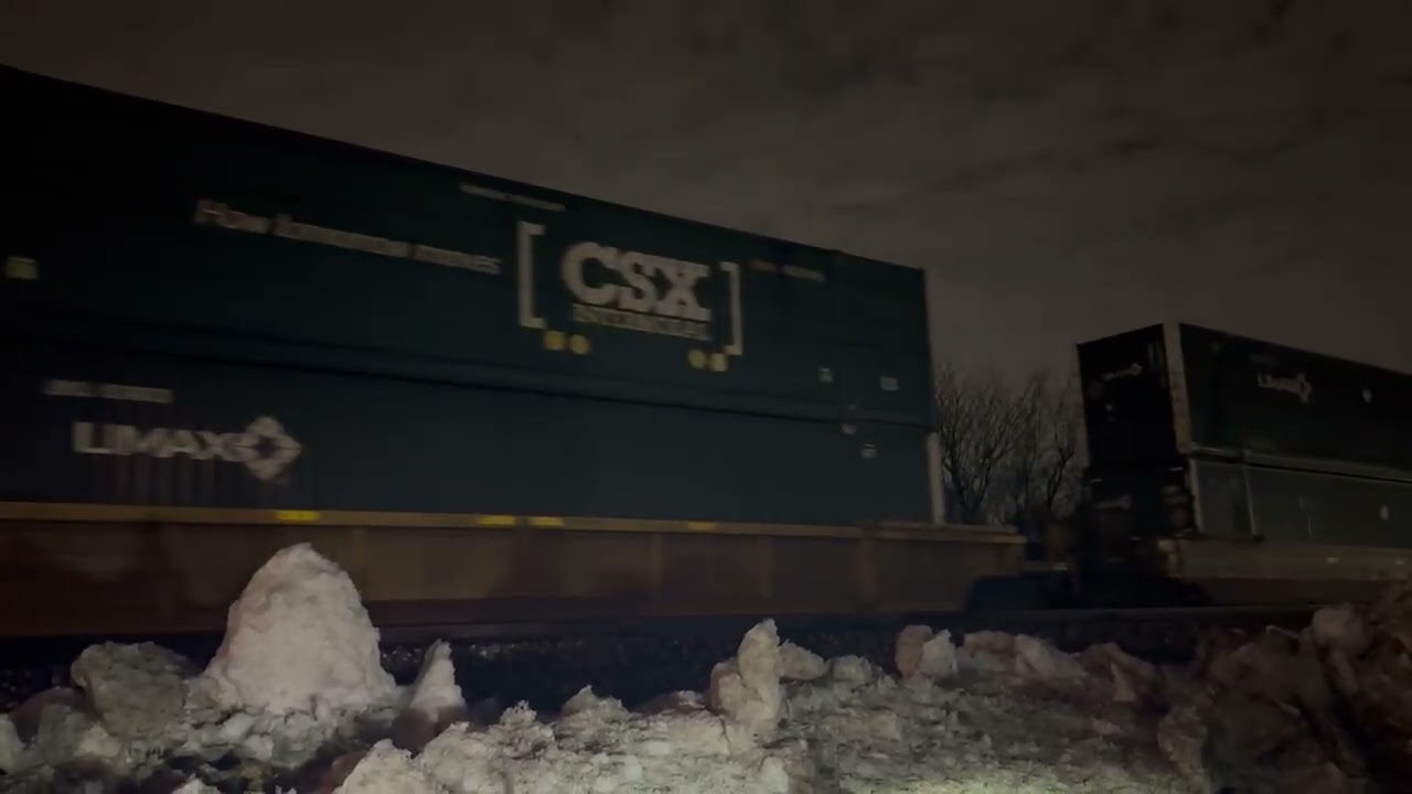 CSX northbound train I132 at Plymouth, MI February 13,2026