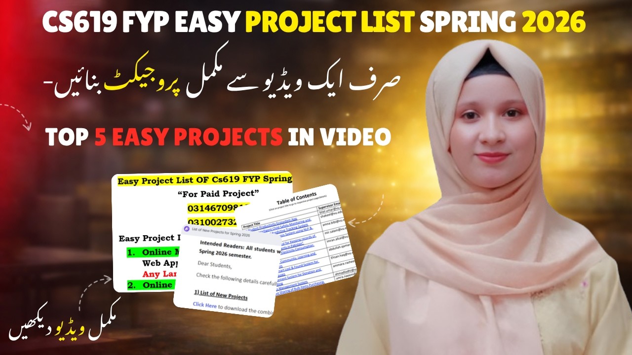 𝐂𝐒𝟔𝟏𝟗 𝐄𝐚𝐬𝐲 𝐅𝐢𝐧𝐚𝐥 𝐏𝐫𝐨𝐣𝐞𝐜𝐭 𝐒𝐞𝐥𝐞𝐜𝐭𝐢𝐨𝐧 𝐒𝐩𝐫𝐢𝐧𝐠 𝟐𝟎𝟐𝟔 | 𝐂𝐨𝐦𝐩𝐥𝐞𝐭𝐞 𝐆𝐮𝐢𝐝𝐞𝐥𝐢𝐧𝐞𝐬 𝐢𝐧 𝐎𝐧𝐞 𝐕𝐢𝐝𝐞𝐨 (𝐒𝐭𝐞𝐩-𝐛𝐲-𝐒𝐭𝐞𝐩)