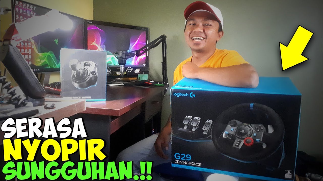 UNBOXING LOGITECH G29 + SETUP + TEST OLENG.!!