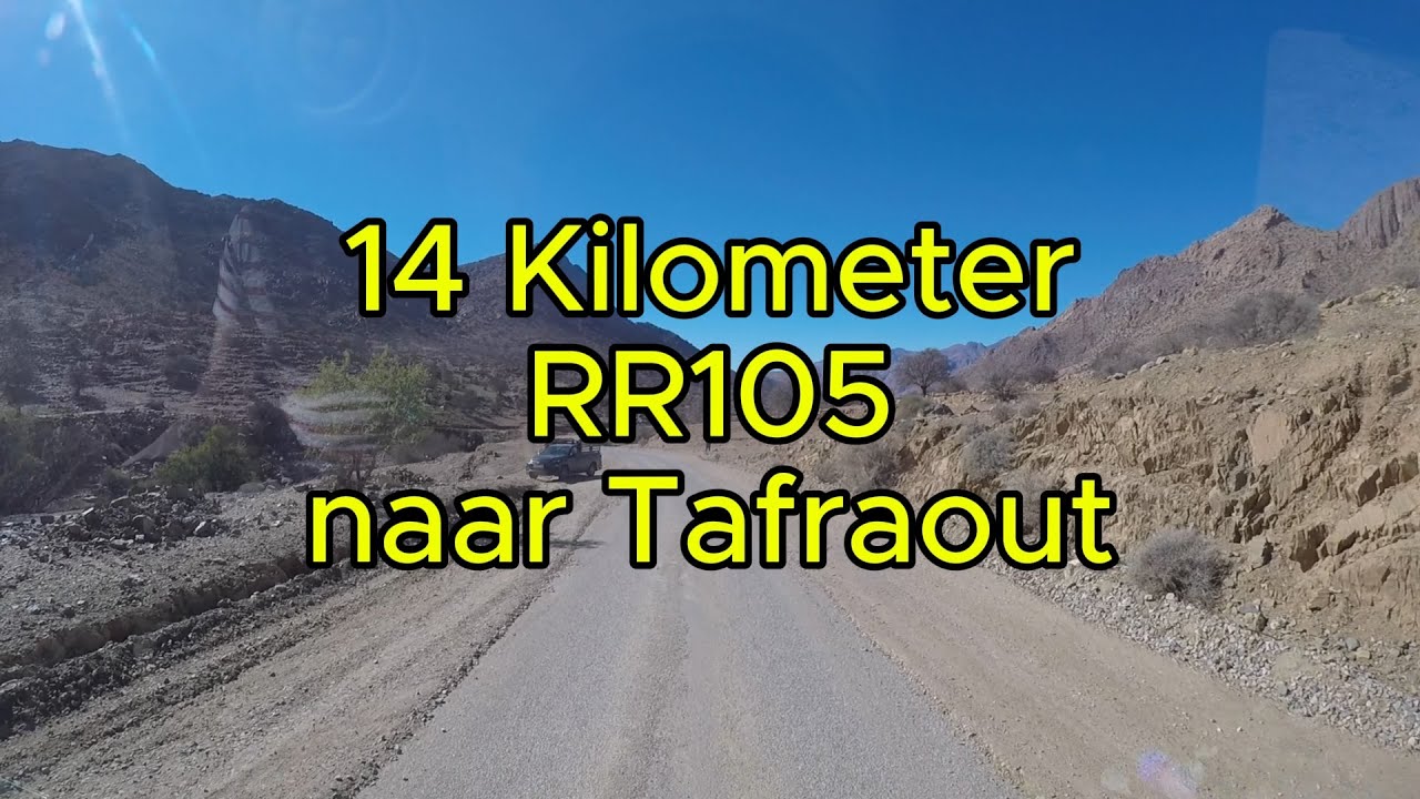 De laatste 14 kilometer naar Tafraout! | REALTIME DASHCAM RR105 MAROKKO | Op reis met Stijn!