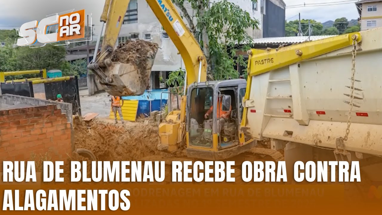 Obras de macrodrenagem em rua de Blumenau entram na reta final